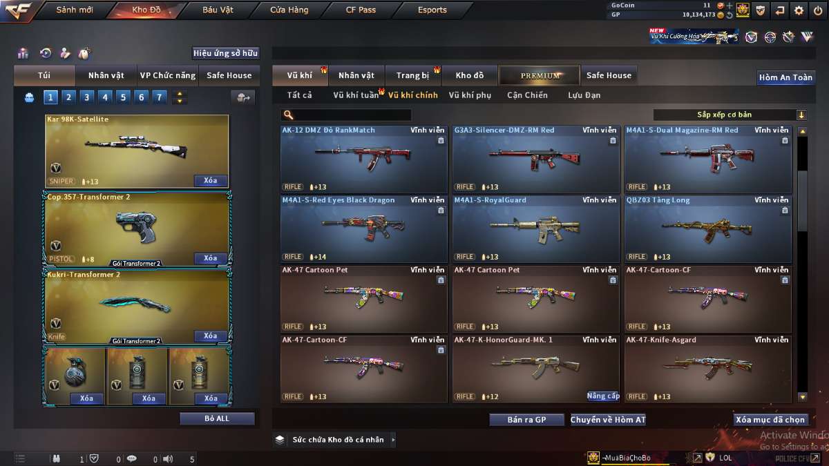 shop acc cf uy tin gia re